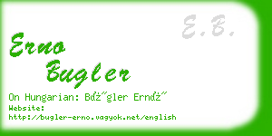 erno bugler business card